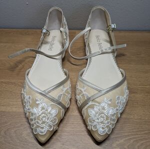 Bella Belle Nude/Ivory Celia Wedding Flats (W8)
